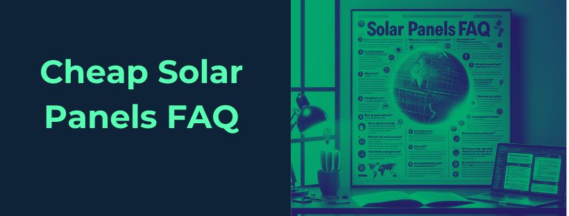 framed illustration of solar panel FAQs