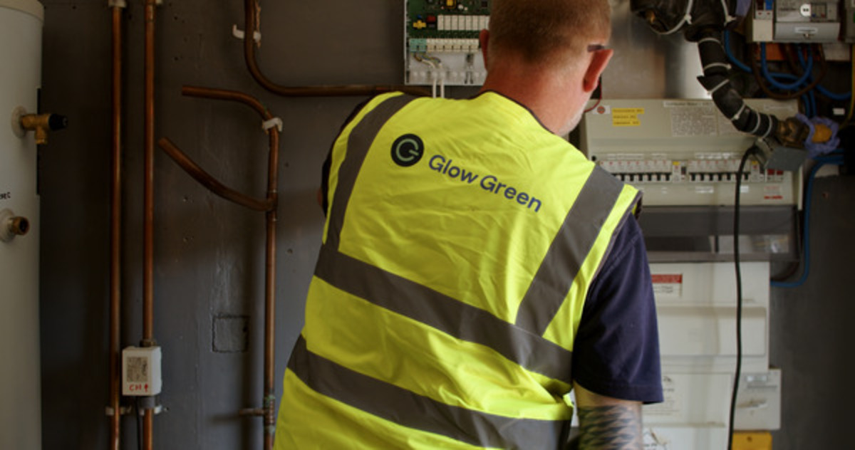 Electric work being done by Glow Green engineer