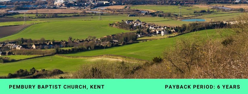 Pembury Baptist Church in Kent, commercial solar panel case study