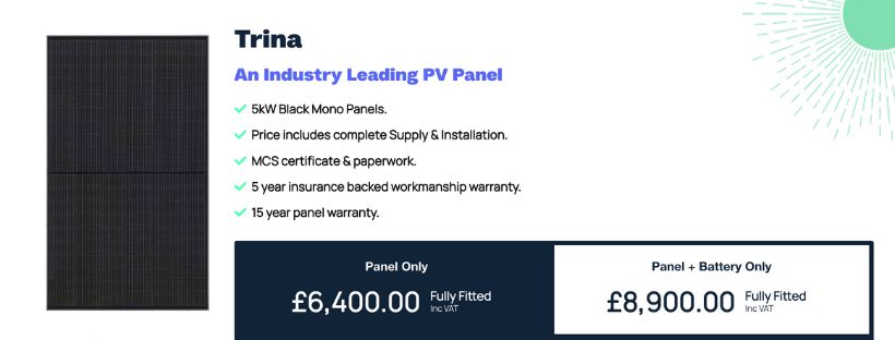 Trina solar panel quote cost and details