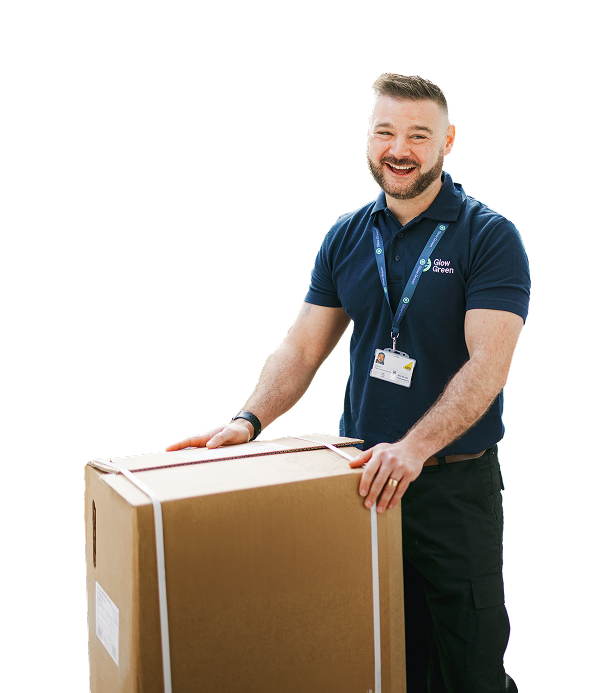 Engineer Holding a Battery Storage