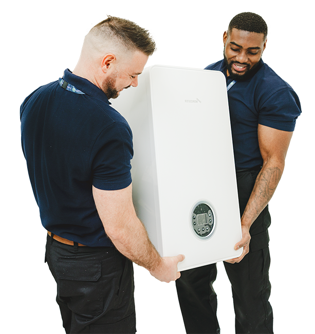 Engineers Holding a Boiler