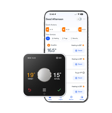Hive smart thermostat with hive app